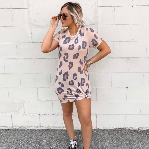 Forever 21 Dresses & Skirts - Leopard Print T-Shirt Dress